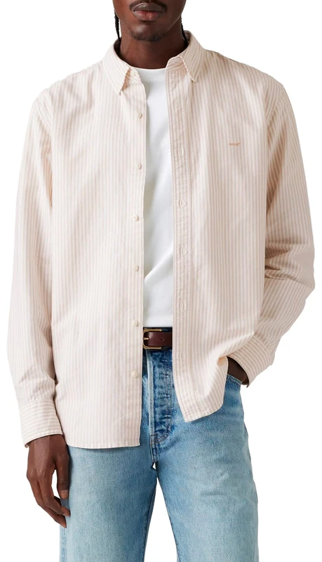 Levi's Men's 551Z Relaxed Straight Jeans, Waylon Stripe Safari, XS