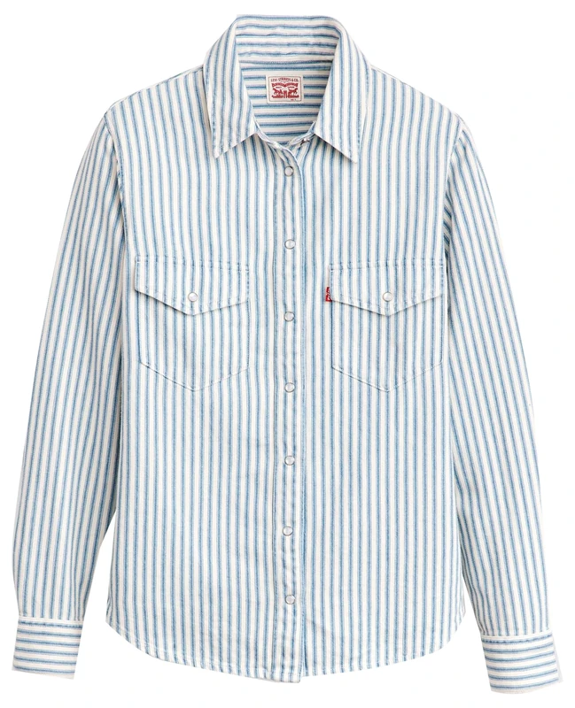 Levi's Women's Iconic Western Shirt, *Marinas Stripe*, XS