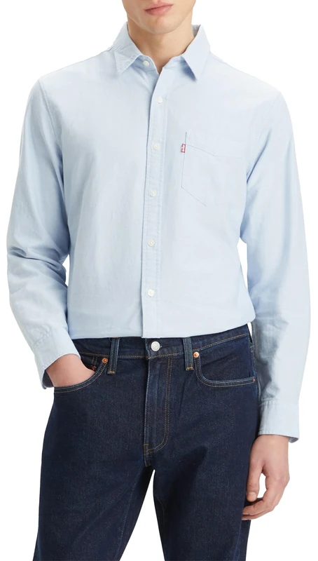 Levi's Men's Sunset 1-Pocket Standard Shirt, Allure Oxford, M