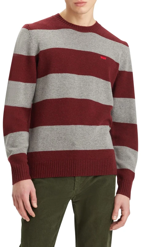 Levi's Men's Original Hm Sweater Pullover Sweater, Calloway Stripe Choc,