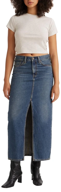 Levi's Women's Ankle Column Skirt, Wave Hello, 25W
