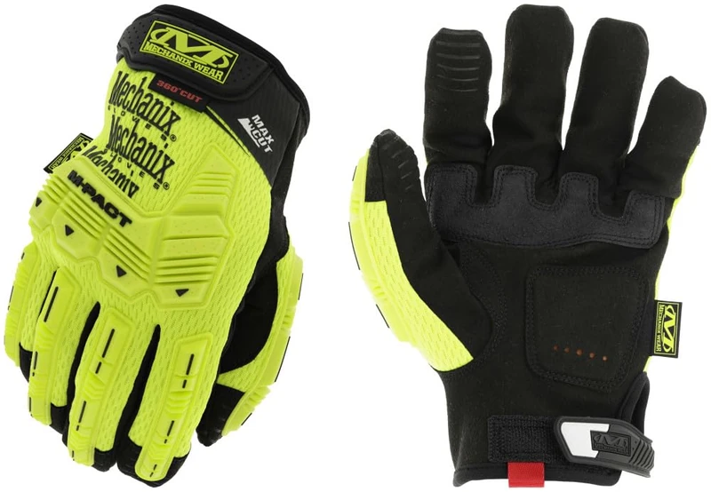 Mechanix Wear Max Cut M-Pact F9-360, Safety Gloves, Hi-Vis Yellow - Small