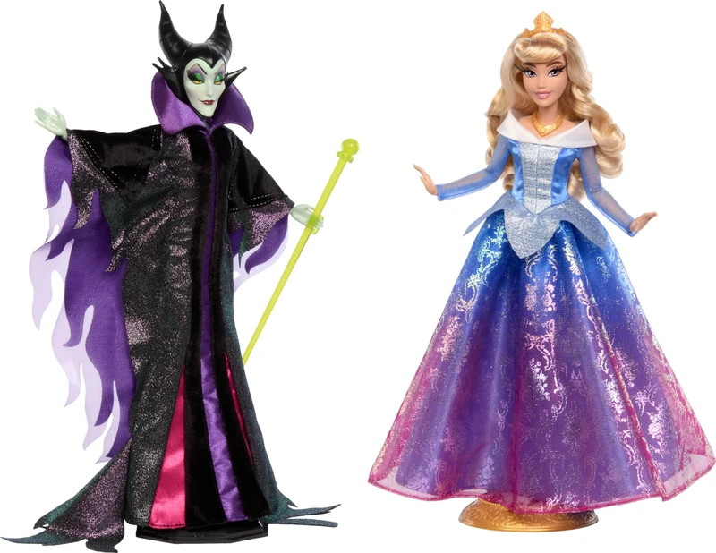 Mattel Disney Collector Maleficent & Aurora Fashion Dolls Inspired by Disney Sleeping Beauty Movie, Gifts for Kids & Collectors, HPG10