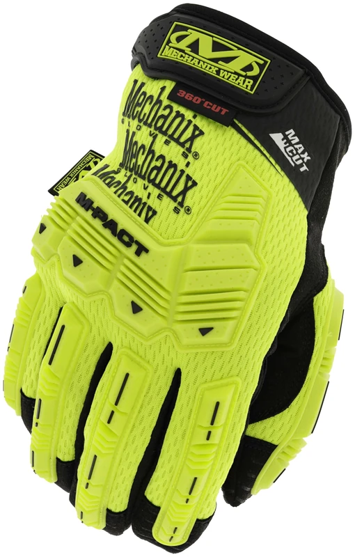 Mechanix Wear Max Cut M-Pact F9-360, Extreme Protection Safety Gloves for Building, Site Work, Metal Work & Machinery, ANSI A9 Cut & Impact Shield, Hi-Vis Yellow, Extra Large