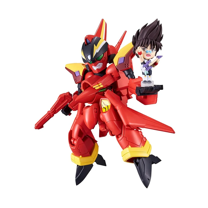 TAMASHII NATIONS - Macross 7 - VF-19 Custom Fire Valkyrie with Basara Nekki, Bandai Spirits Tiny Session Figure - Image 1