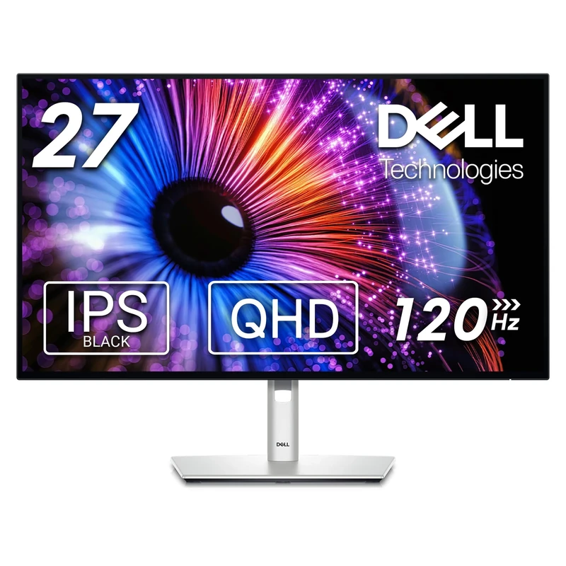Dell U2724DE UltraSharp Thunderbolt 27 Inch QHD (2560x1440) Monitor, 120Hz, IPS Black, 5ms, 98% DCI-P3, 2 Thunderbolt, 2 USB-C, 2 DisplayPort, HDMI, 4 USB, RJ45, Silver