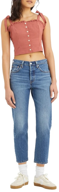 Levi's Women's 501 Crop Jeans, Erin Can't Wait Stretch, 24W / 30L