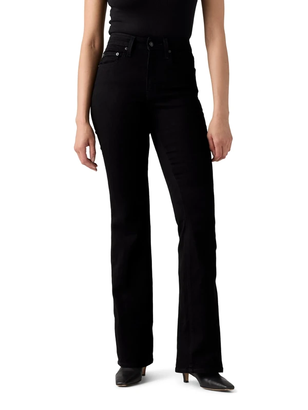 Levi's Women's 726 High Rise Flare Jeans, midnight gauze, 27W x 30L