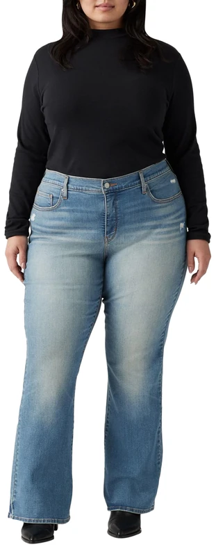 Levi's Women's 315 Pl Shaping Boot Jeans, Cave Wall Plus, 18 Lang