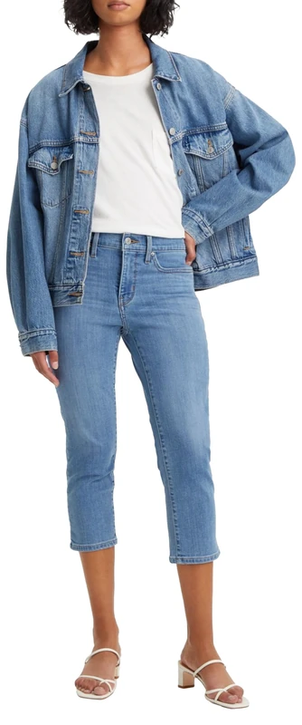 Levi's Women's 311 Shaping Skn Capri 22 Jeans, Lapis Level, 27 W