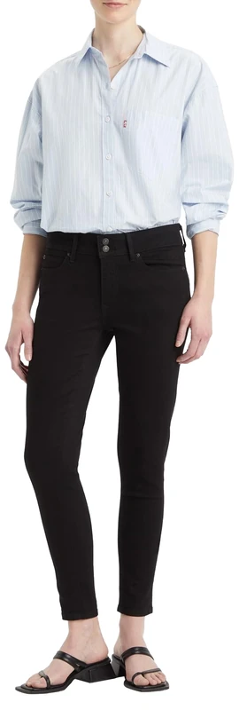 Levi's Women's 711 Double Button Jeans, Midnight Gauze, 29W x 30L