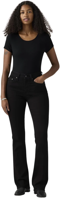 Levi's Women's Plus Size 725 High Rise Bootcut Jeans, midnight gauze, 27W x 30L