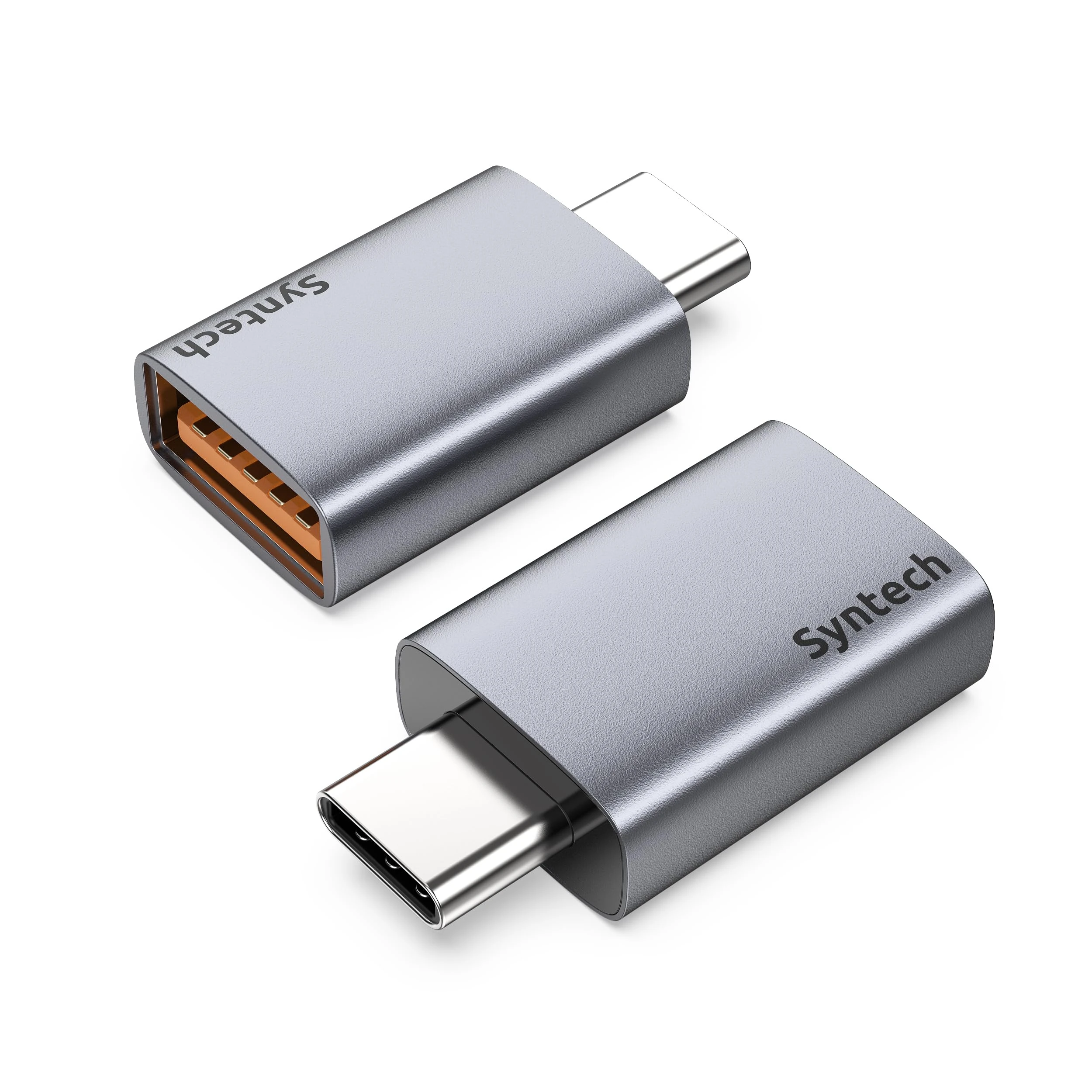 Syntech USB C to USB Adapter (2 Pack), 10Gbps USB3.2 Gen 2 Fit Side by Side, Type C Male to A 3.2 Female Adapter Compatible with iPhone 16 Pro Max/iPad/iMac/MacBook Pro and Thunderbolt 4/3 Devices