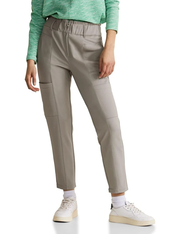 Street One Women's A377187 Cargo Jogger Pants, Cool Ivory, 40W x 30L