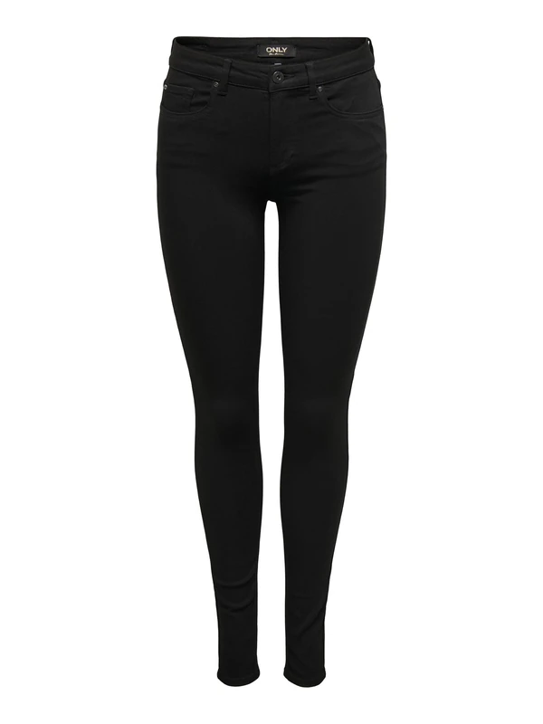 ONLY Women's Onlblush Mid Sk 4everblk DNM Soo796 Noos Jeans, Black Denim, S / 34L