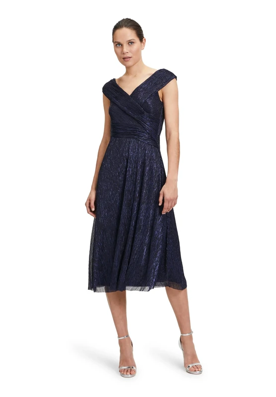 Vera Mont Women's 4934/4195 Dress, Blue/Black, 16