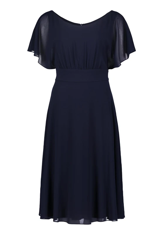 Vera Mont Women's Short Sleeve Cocktail Dress, Blue, 18