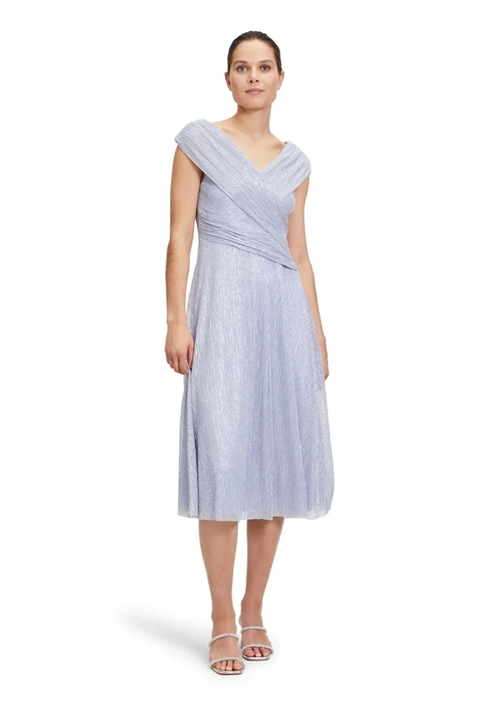 Vera Mont Women's 4934/4195 Dress, Blue/White, 16