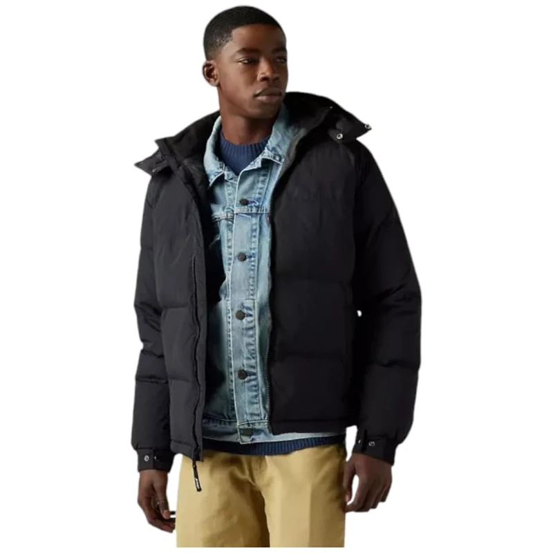 Levi's Men's Rockridge Short Puffer Jacket - Jet Black, M