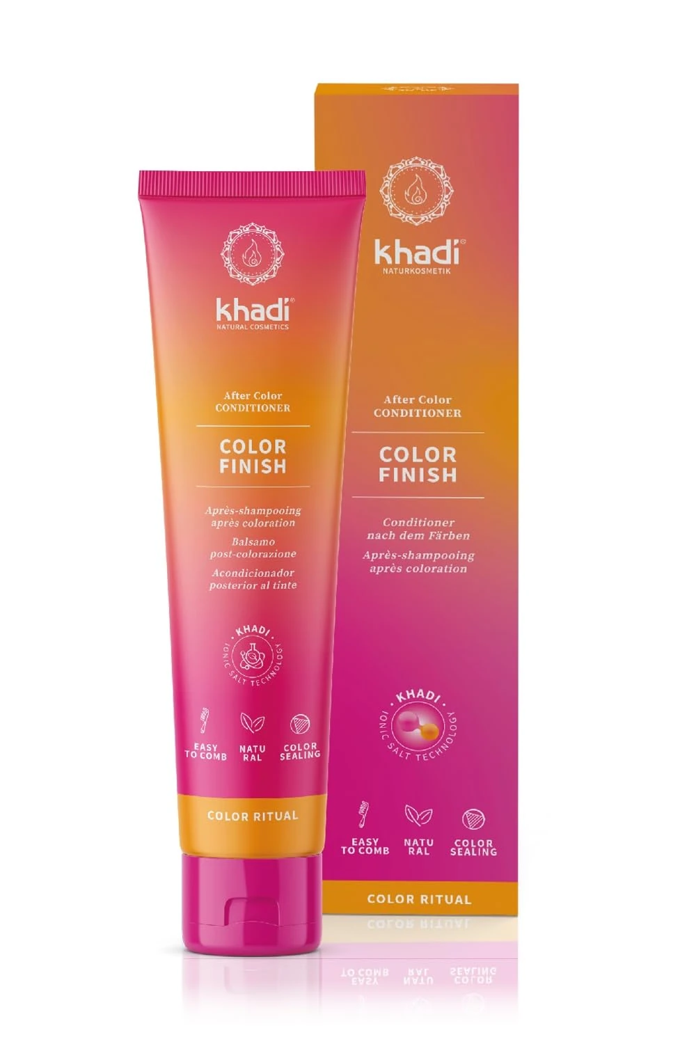 khadi COLOUR FINISH After Colour Conditioner - Fast colour fixation, immediate combability and brilliant shine - 100% natural & vegan - 150g