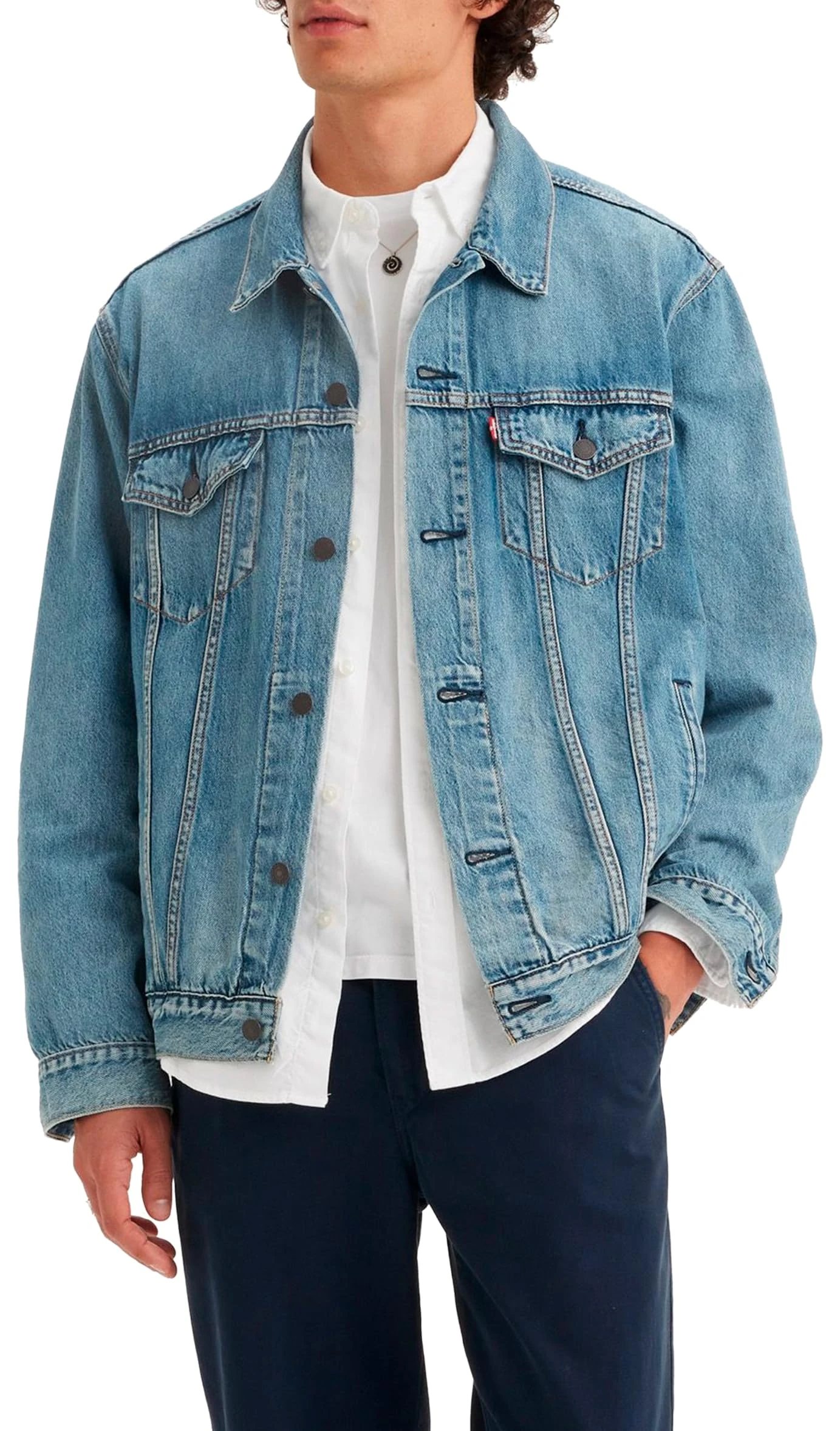 Levi's Men's Relaxed Fit Trucker Jacket, IN TO THE LIGHT, L