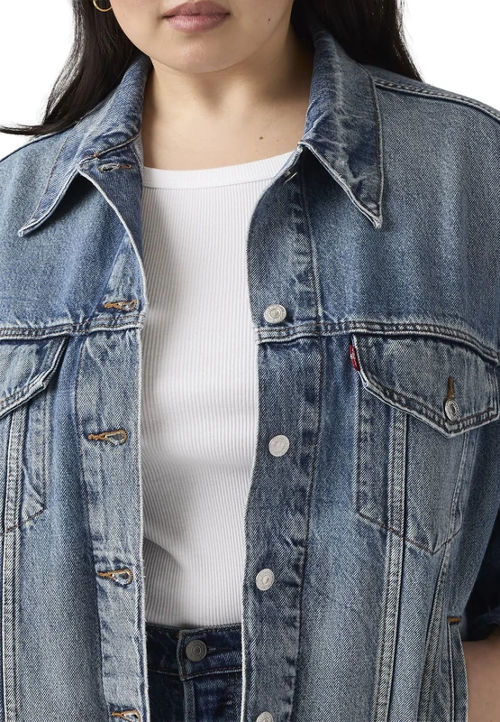 Levi's Women's Plus Size 90s Sherpa Trucker Jacket, TURNING HEADS PLUS, XL Große Größen