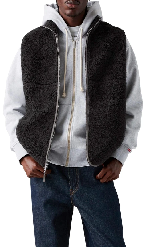 Levi's Men's Summit Sherpa Vest, jet black, M - Image 1