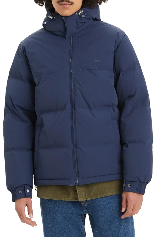 Levi's Men's Rockridge Short Puffer Jacket, Dress Blue, XS