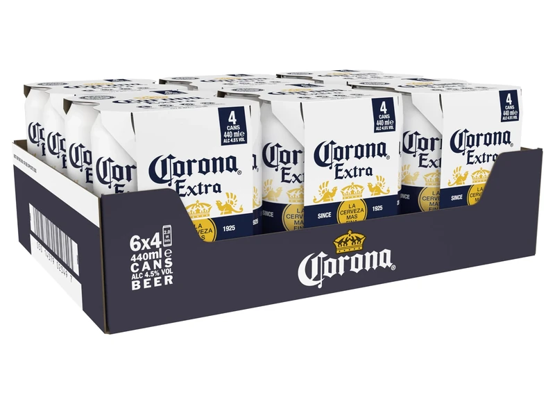 Corona Extra Lager Beer Can, 24 x 440ml