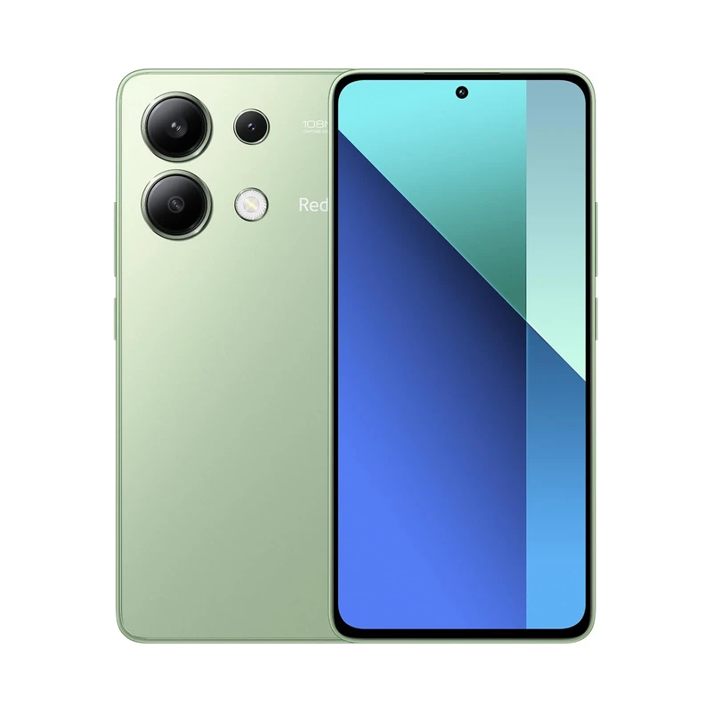 XIAOMI Redmi Note 13 Mint Green - Smartphone 6+128GB, Snapdragon 685, 6nm process, 108MP triple camera, 120Hz FHD+ AMOLED, 33W fast charging, dust and water protection (UK Version + 2 Years Warranty) - Image 1