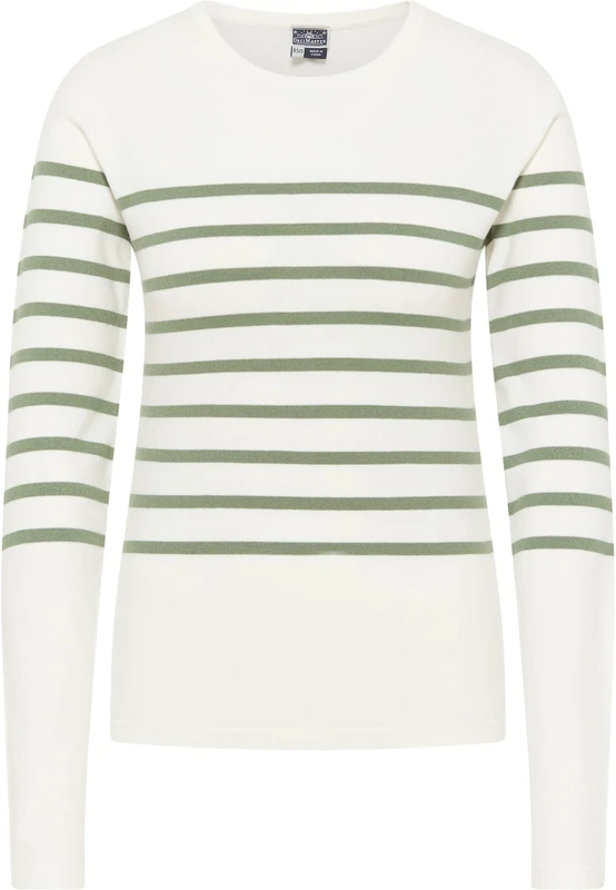 PUMICE Women's Knitted Jumper, Wool White Olive, XL/XXL