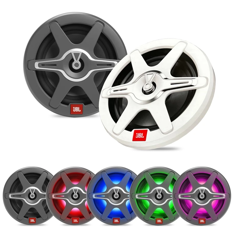 JBL Marine CLUB62 6.5-inch 2-way boat coaxial speakers with 75 W RMS and 225 W Peak, 92 dB sensitivity, 4 Ohm, IPx5 rating, Plus One woofer and PEI tweeter UV resistant