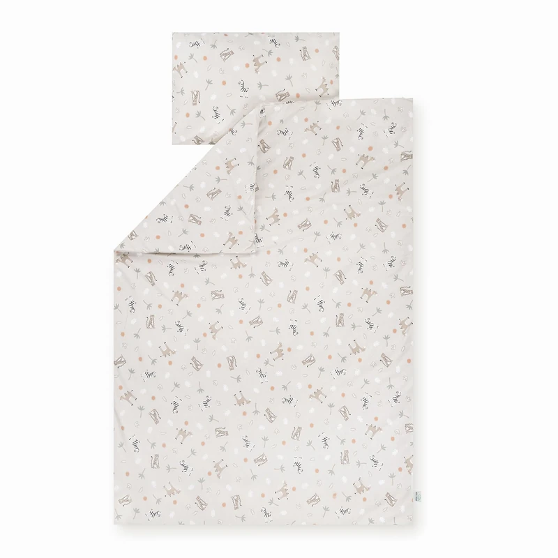 Julius Zöllner Savannah Jersey Bed Linen 100 x 135 cm and 40 x 60 cm Children's Bed Linen Tested for Harmful Substances Beige