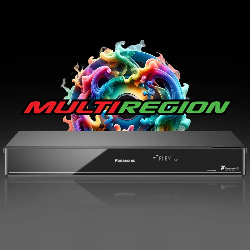 MULTIREGION DVD Recorder with Freeview Compatible with Panasonic DMR-EX97EB HD MULTIREGION For DVD Regions 1-8 - DMR-EX97