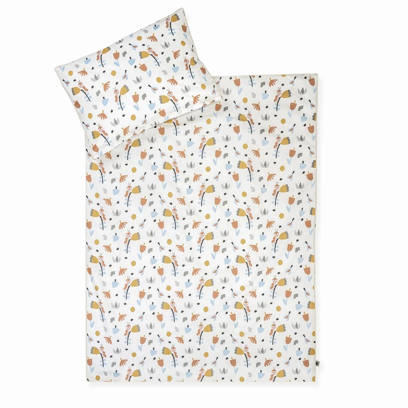 Julius Zöllner Organic Crazy Flowers Children's Bed Linen 100 x 135 cm and 40 x 60 cm Tested for Harmful Substances