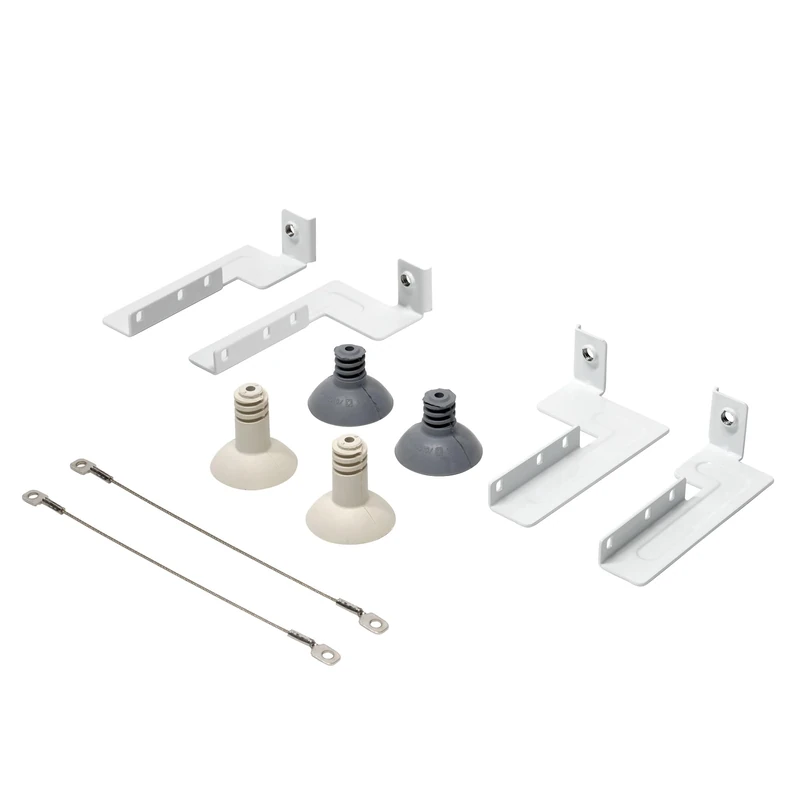 AEG BR12 Column Mounting Kit - Accessories for Washing Machines and Dryers - Anchors for Washing Machines from 52 to 67 cm - Includes Safety Flange - Maximum Stability - Clothes Care
