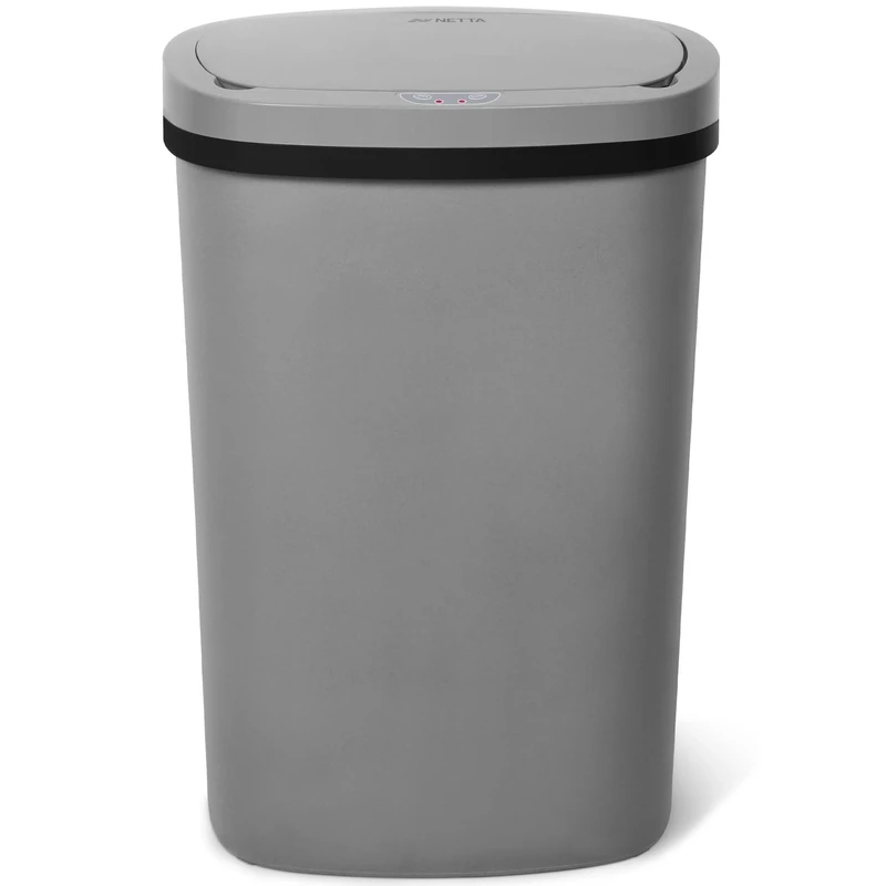NETTA 50L Sensor Bin for Kitchen - Large Touch-Free Automatic Motion Sensor Waste Rubbish Bin, Dustbin, Trash Can 50 Litre - Grey