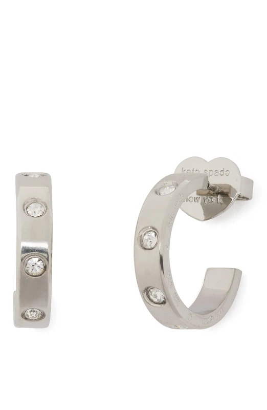 Kate Spade New York SET IN STONE EARRING Clear/Silver