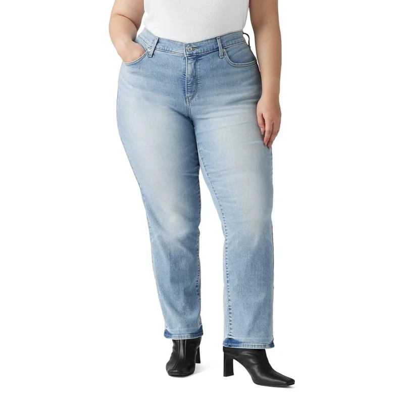 Levi's Women's Plus Size 314 Shaping Straight Jeans, Twice The Time, 14 Kurz