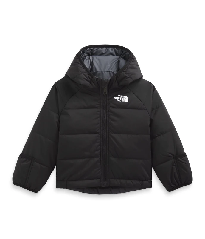 The North Face Baby Reversible Perrito Hooded Jacket, Tnf Black, 18 Months