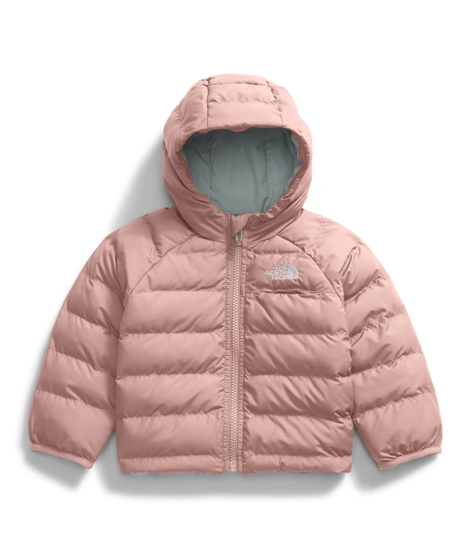 The North Face Baby Reversible Perrito Hooded Jacket, Pink Moss, 18 Months - Image 1