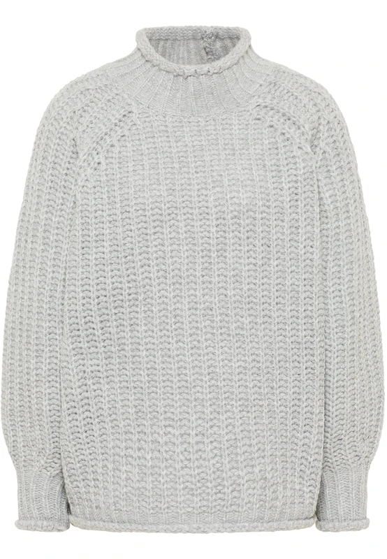 Gaya Women's Knitted Jumper, Grey Melange, XL/XXL