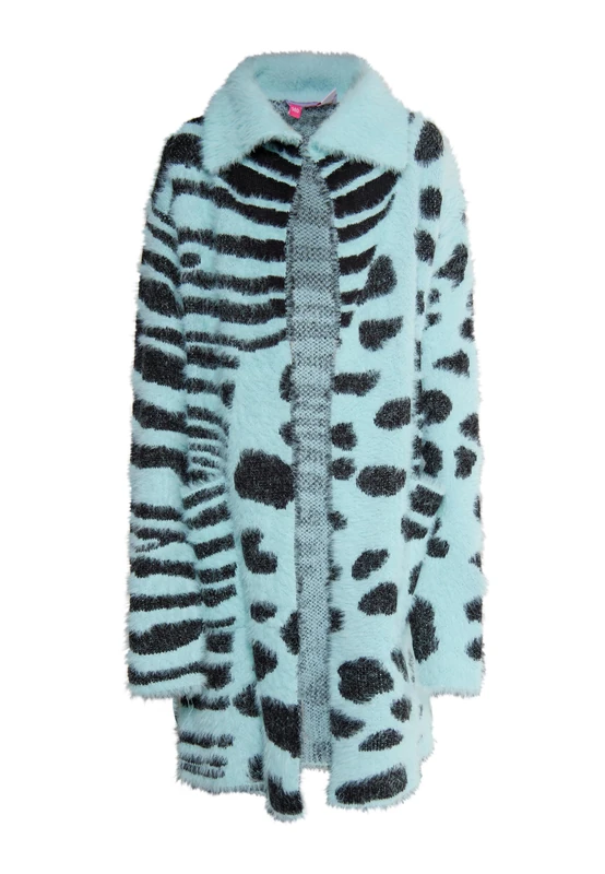 ECY Girl's Strick Knitted Cardigan, Lagoon Mint, 116