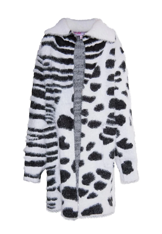 tuffgirl Girl's Strick Knitted Cardigan, White, 146
