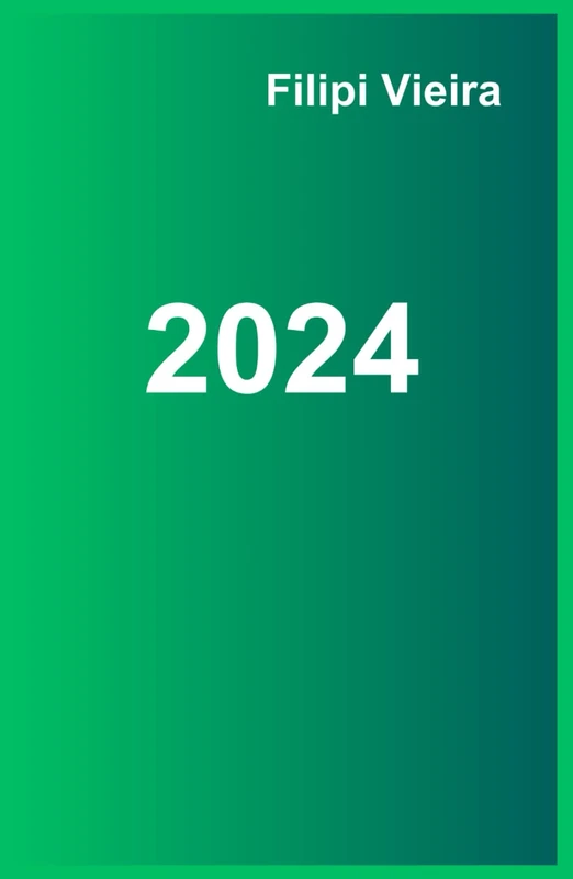 Agenda Planner 2024 capa Verde Gradiente (13.97 × 21.59 cm)