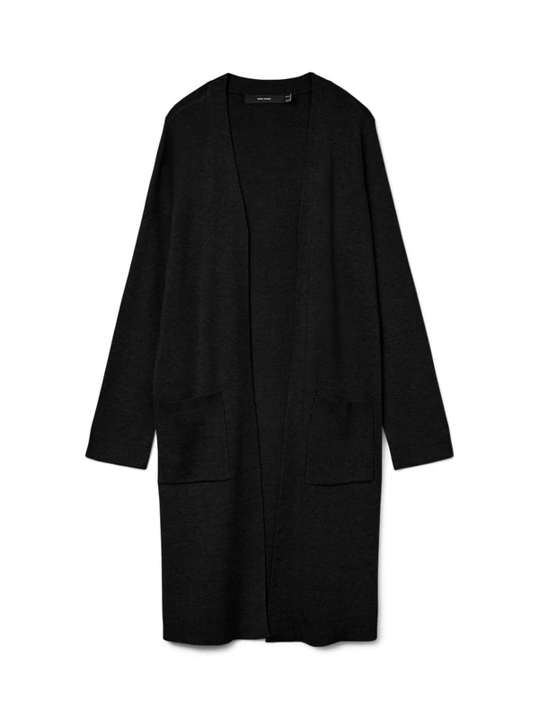 VERO MODA Women's Vmsaba LS Pocket Coatigan Ga Noos Cardigan, Black, S
