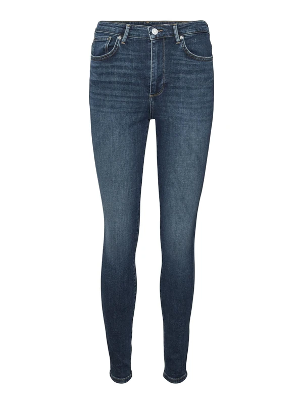 VERO MODA Women's Jeans, Dark Denim Blue, S / 32L