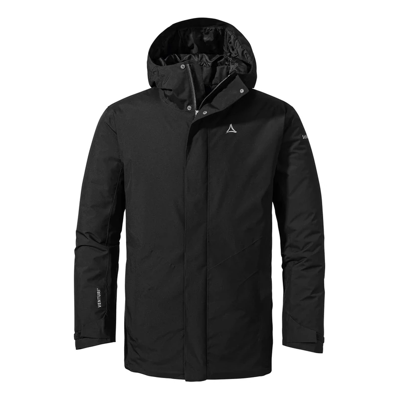 Schöffel Men's Parka Style Froda MNS Winter, Black, 48 cm