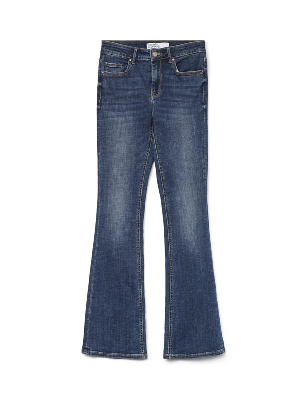 VERO MODA Women's Jeans, Dark Denim Blue, XL / 30L