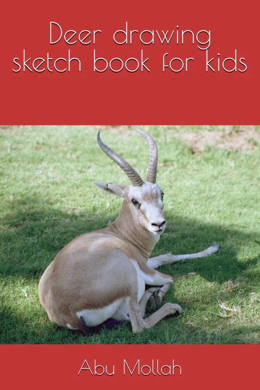 Deer drawing sketch book for kids